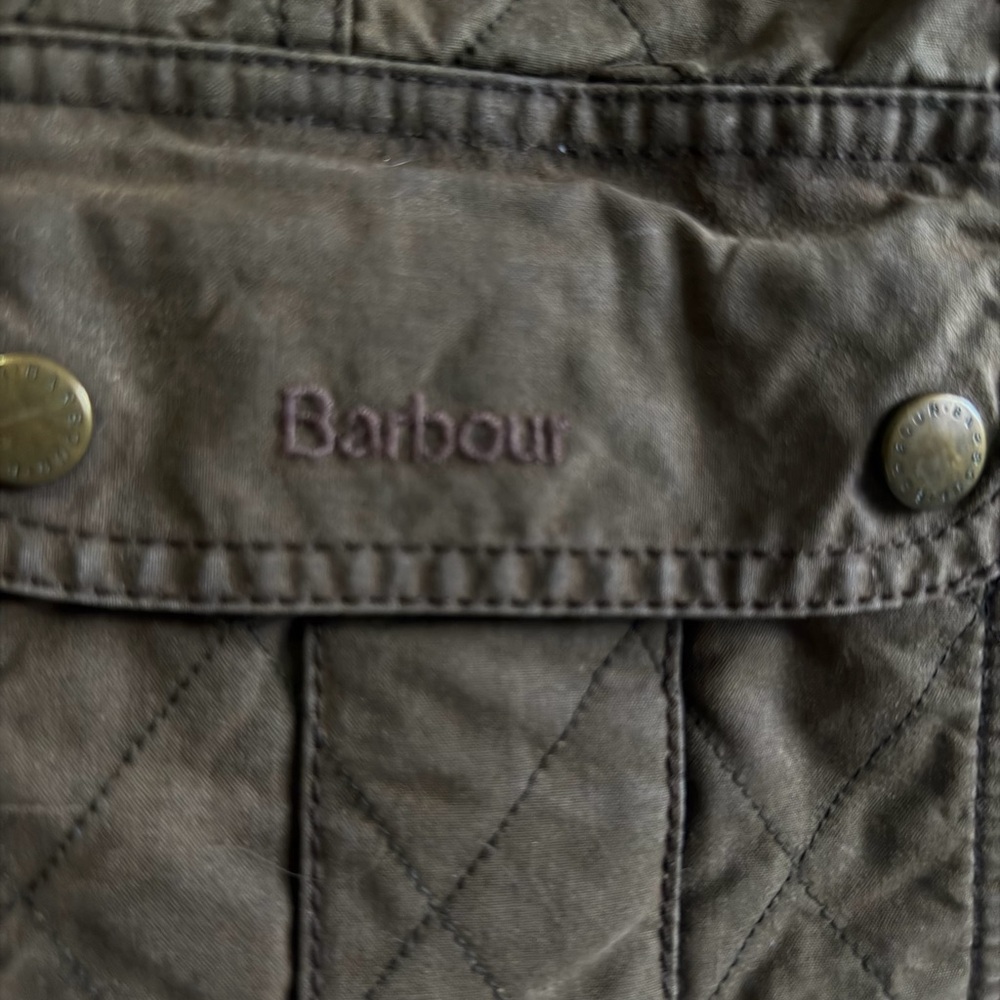 Barbour Olive Quilted Field Jacket size 6 - Picture 7 of 7